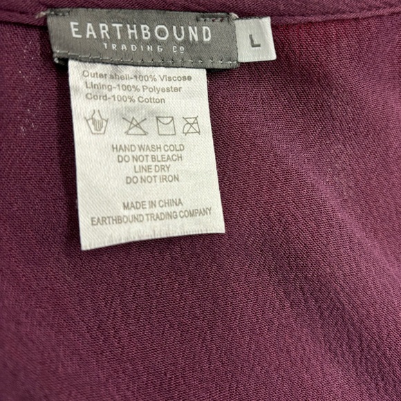 Purple embroidered high-low boho dress, large - Picture 8 of 9